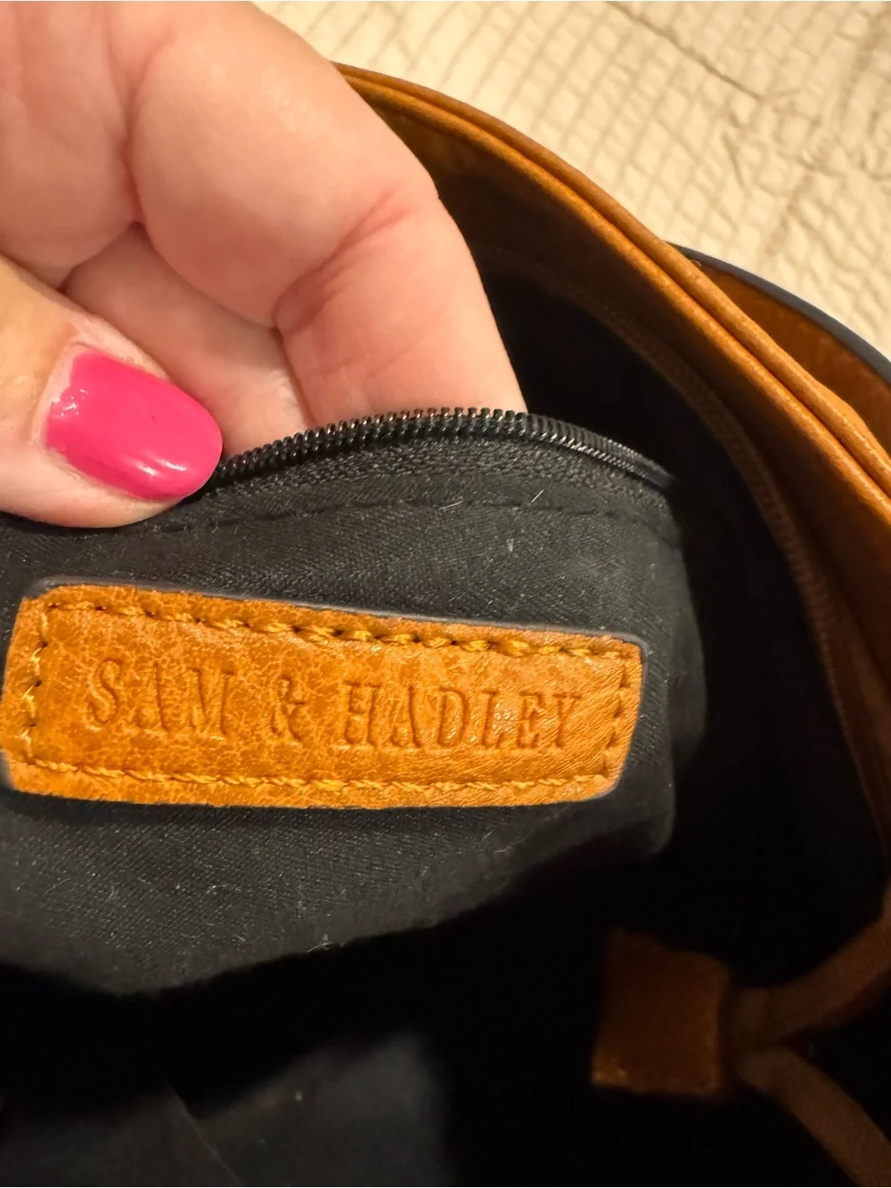 Sam & Hadley Tan Shoulder Bag; EUC